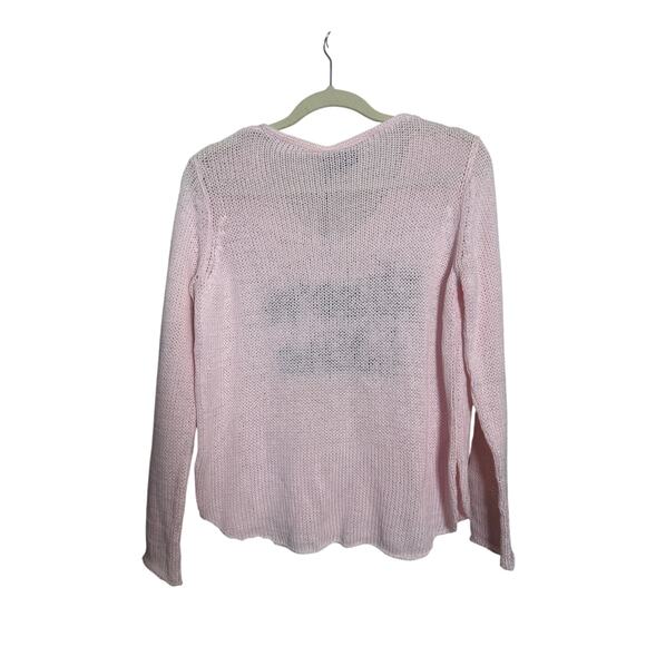 NWT Wooden Ships “Rise 'n Wine” Pink Sweater NWT Sz. XS - Picture 4 of 5